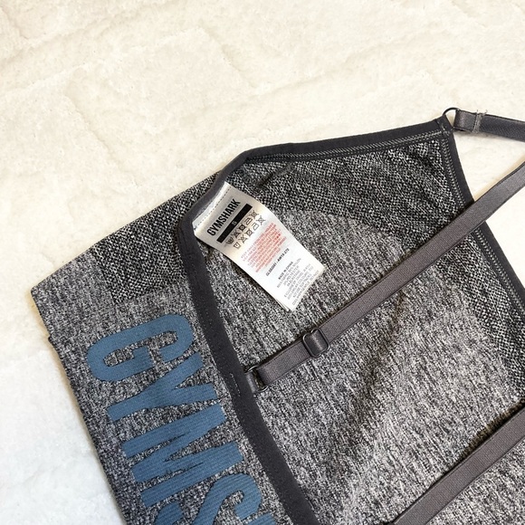 Gymshark Mesh Neckline Sports Bra Grey/Blue Size (S) Small - Picture 4 of 4